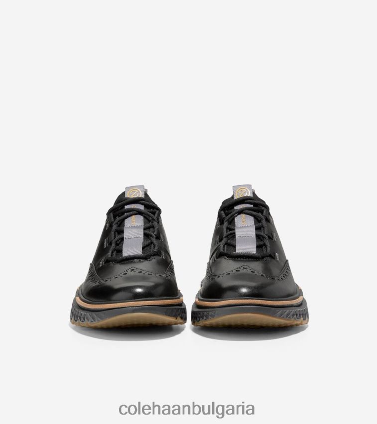 Cole Haan 5.zerogrand wingtip oxford мъже 84PB6Z301 черен-тротоар-буреносен облак обувки