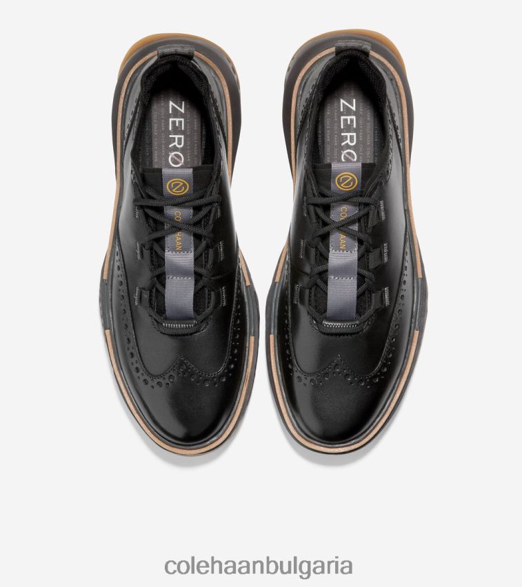 Cole Haan 5.zerogrand wingtip oxford мъже 84PB6Z301 черен-тротоар-буреносен облак обувки