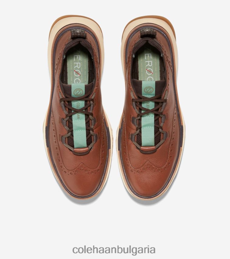 Cole Haan 5.zerogrand wingtip oxford мъже 84PB6Z302 тъмна секвоя-тъмна настилка обувки