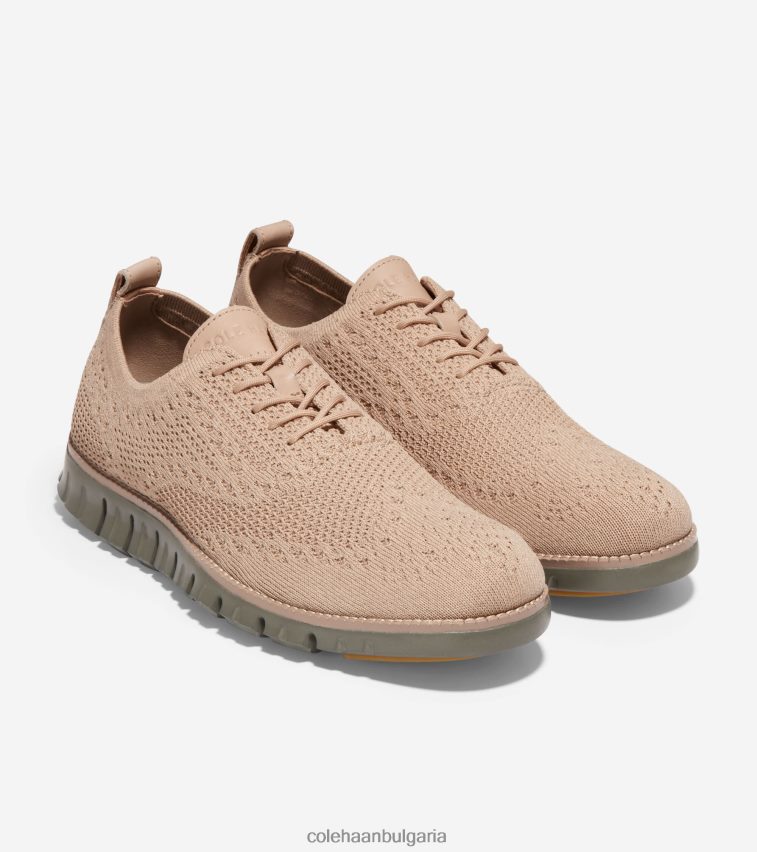 Cole Haan зерогранд Оксфорд мъже 84PB6Z425 сусамов стичлайт-дюн-чаен лист обувки