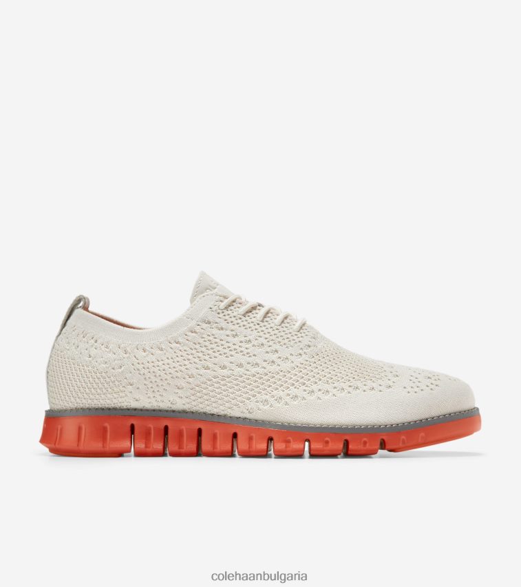 Cole Haan зерогранд Оксфорд мъже 84PB6Z426 бяла чапла охра стичлит обувки