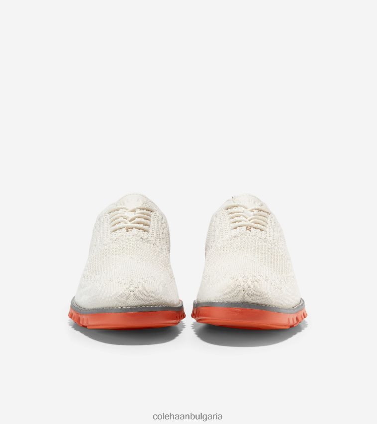 Cole Haan зерогранд Оксфорд мъже 84PB6Z426 бяла чапла охра стичлит обувки