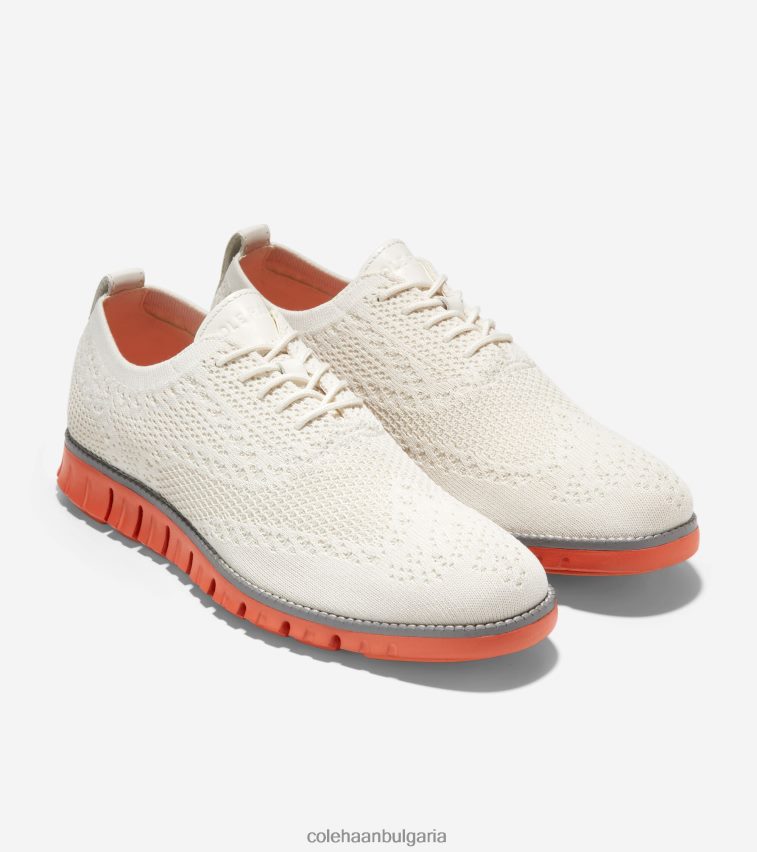 Cole Haan зерогранд Оксфорд мъже 84PB6Z426 бяла чапла охра стичлит обувки