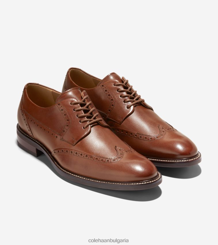 Cole Haan Warren wingtip oxford мъже 84PB6Z463 британски тен обувки