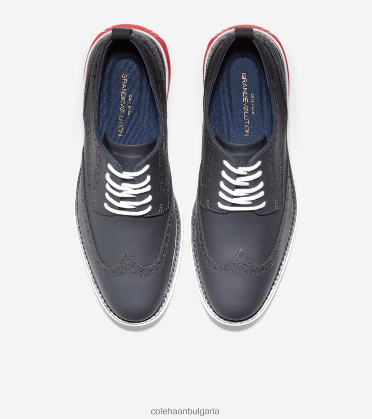 Cole Haan grand evolution shortwing oxford мъже 84PB6Z458 индиго мастило оптичен бял пламък обувки
