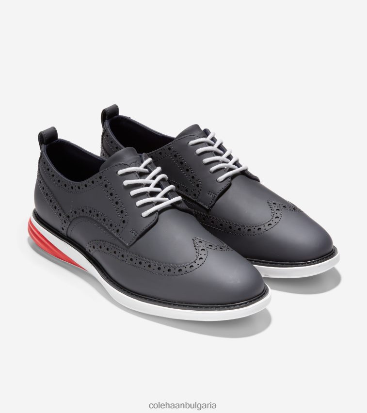 Cole Haan grand evolution shortwing oxford мъже 84PB6Z458 индиго мастило оптичен бял пламък обувки