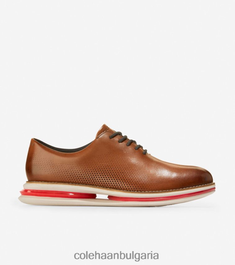 Cole Haan originalgrand energy twin oxford мъже 84PB6Z465 британски тен-тъмен печено-разтопена лава обувки