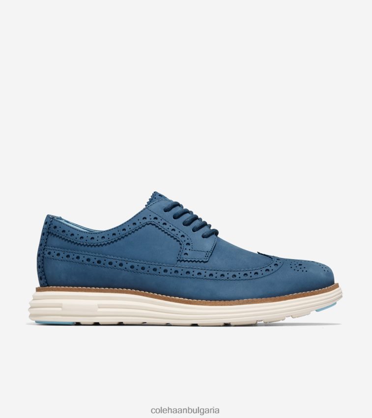 Cole Haan originalgrand remastered longwing oxford мъже 84PB6Z324 знаме синьо-слонова кост обувки