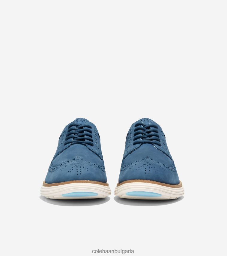 Cole Haan originalgrand remastered longwing oxford мъже 84PB6Z324 знаме синьо-слонова кост обувки
