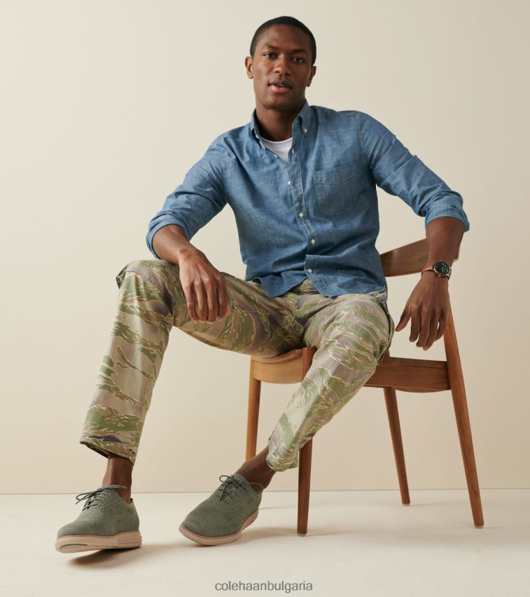 Cole Haan originalgrand remastered longwing oxford мъже 84PB6Z443 чаено листо маслиново камуфлажно стичлайт обувки