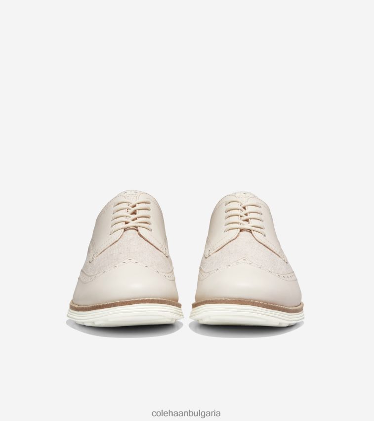 Cole Haan originalgrand wingtip oxford мъже 84PB6Z283 Корнуол синьо-слонова кост обувки