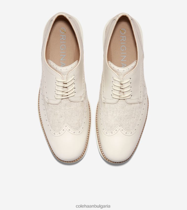 Cole Haan originalgrand wingtip oxford мъже 84PB6Z283 Корнуол синьо-слонова кост обувки