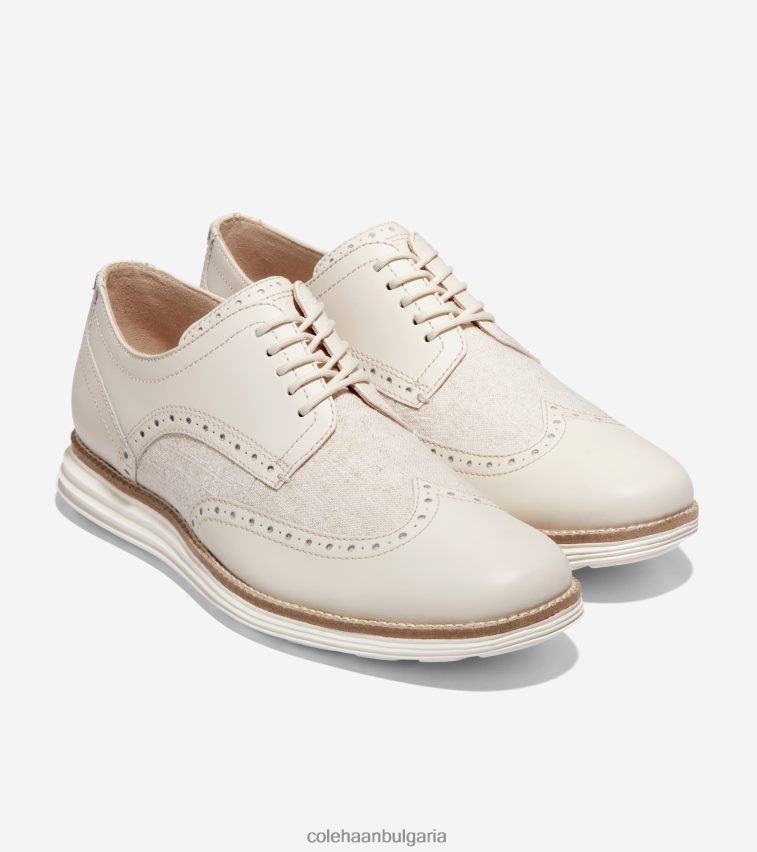 Cole Haan originalgrand wingtip oxford мъже 84PB6Z283 Корнуол синьо-слонова кост обувки