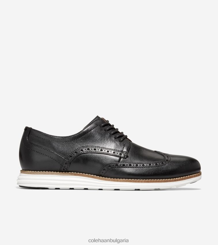Cole Haan originalgrand wingtip oxford мъже 84PB6Z284 Черно бяла обувки