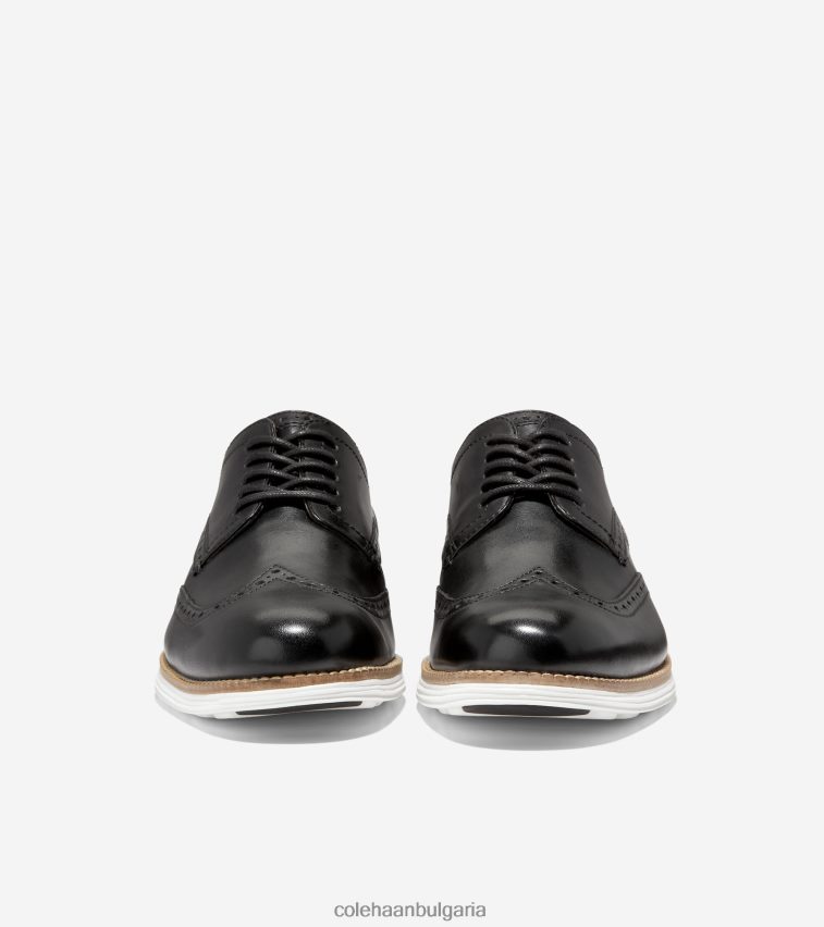 Cole Haan originalgrand wingtip oxford мъже 84PB6Z284 Черно бяла обувки