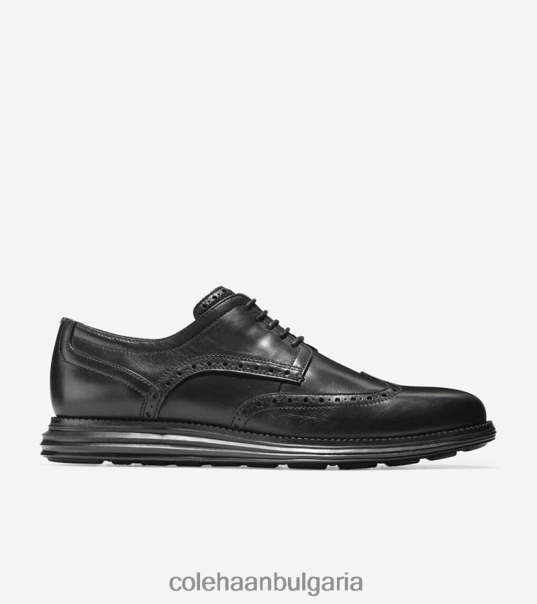 Cole Haan originalgrand wingtip oxford мъже 84PB6Z287 черен обувки