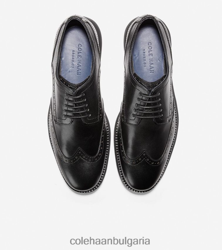 Cole Haan originalgrand wingtip oxford мъже 84PB6Z287 черен обувки