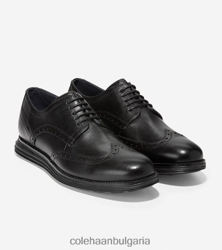 Cole Haan originalgrand wingtip oxford мъже 84PB6Z287 черен обувки