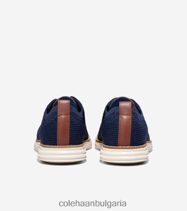 Cole Haan originalgrand wingtip oxford мъже 84PB6Z391 военноморски стичлайт-слонова кост обувки