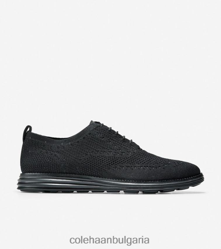Cole Haan originalgrand wingtip oxford мъже 84PB6Z393 черен стичлайт обувки