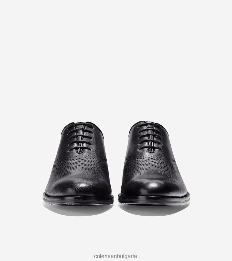 Cole Haan washington grand laser wingtip oxford мъже 84PB6Z419 Черна кожа обувки