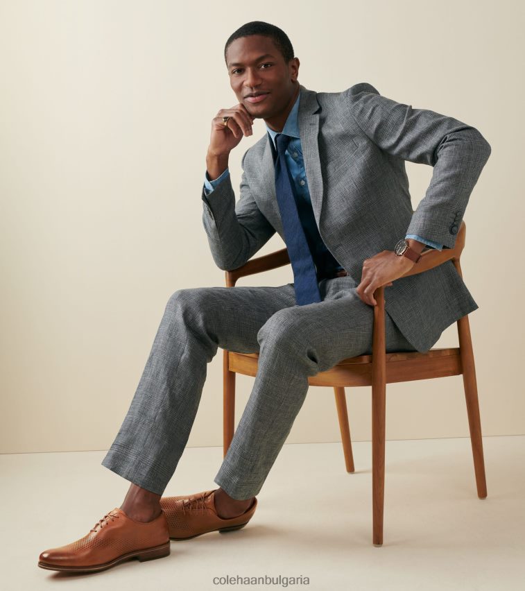 Cole Haan washington grand laser wingtip oxford мъже 84PB6Z420 британска кафява кожа обувки