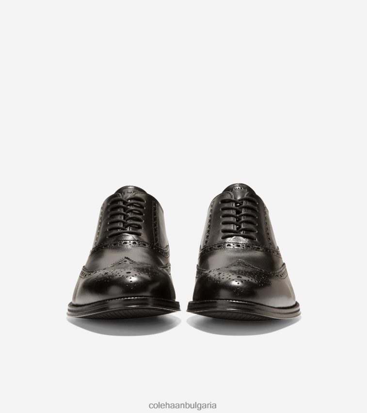 Cole Haan модерен класически wingtip oxford мъже 84PB6Z430 черен обувки