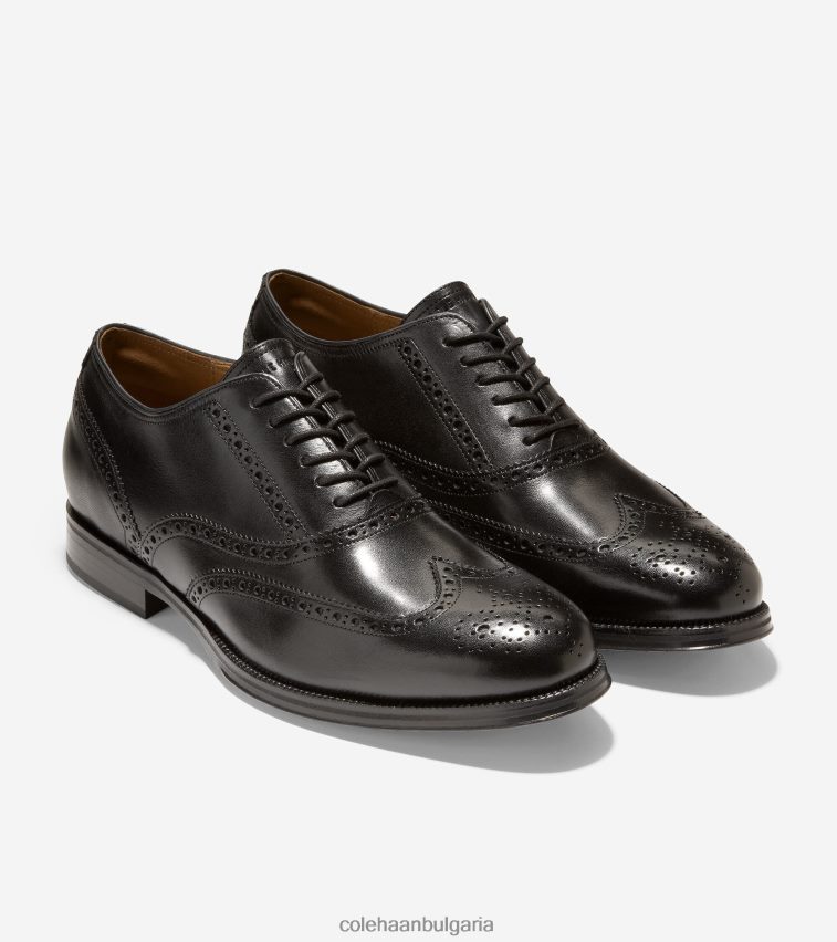 Cole Haan модерен класически wingtip oxford мъже 84PB6Z430 черен обувки