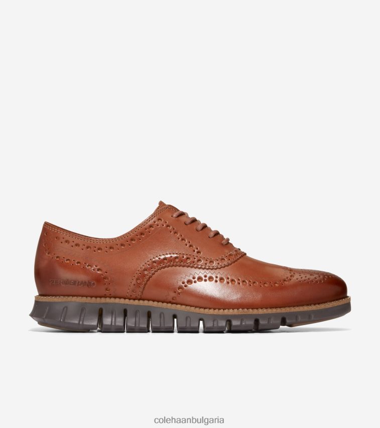 Cole Haan zerogrand wingtip oxford мъже 84PB6Z397 британски tan-java обувки