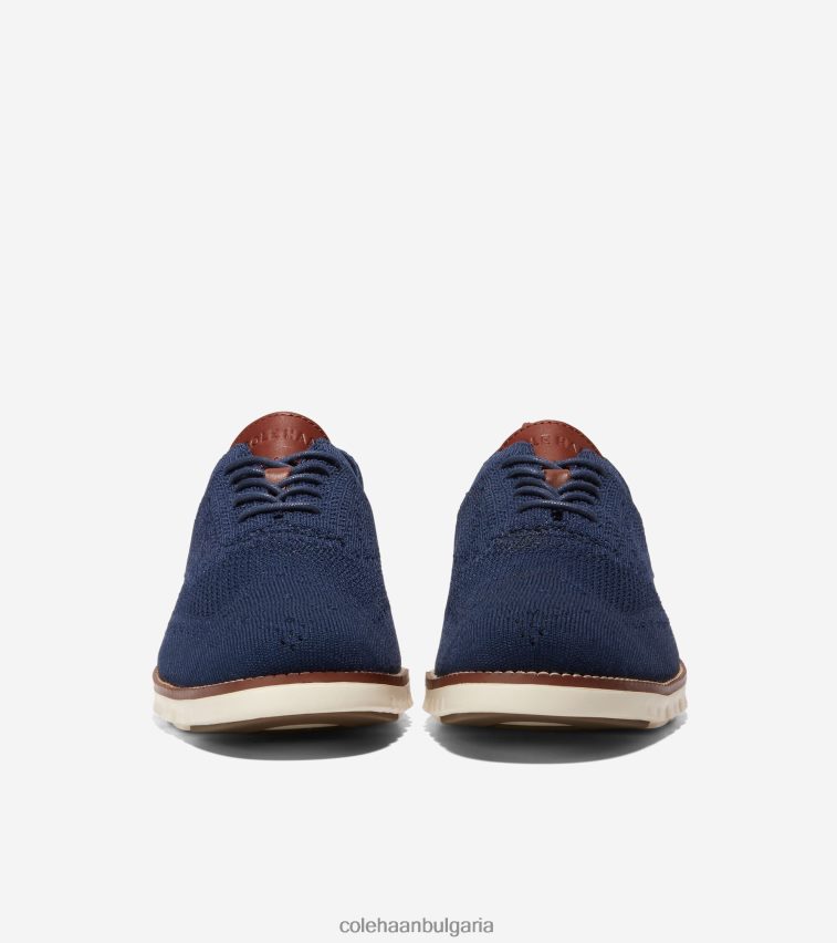 Cole Haan zerogrand wingtip oxford мъже 84PB6Z428 морско синьо стичлит-слонова кост обувки