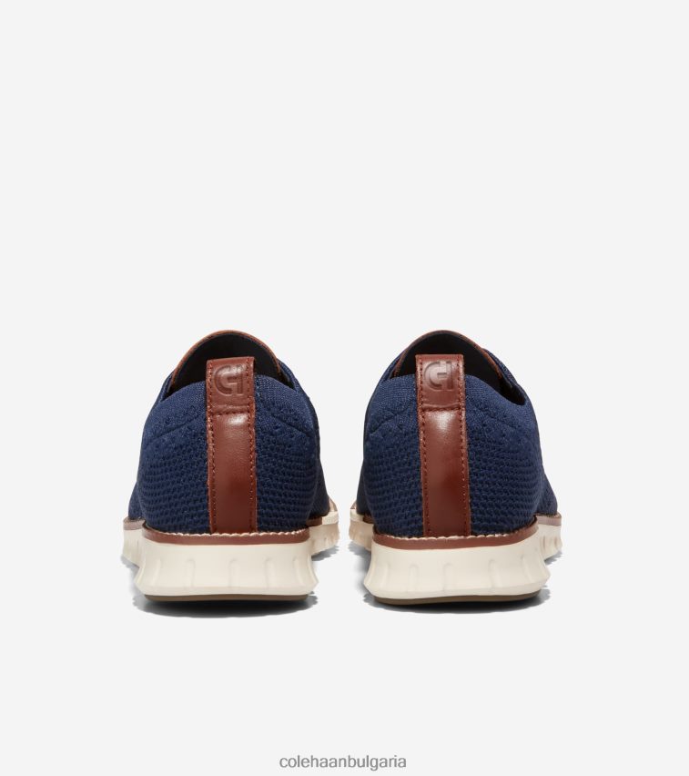 Cole Haan zerogrand wingtip oxford мъже 84PB6Z428 морско синьо стичлит-слонова кост обувки